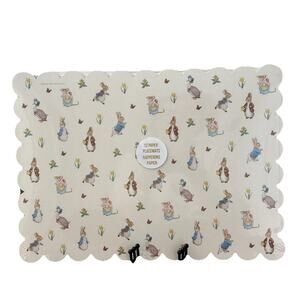 Peter Rabbit Placemats Set 12 Paper Garden Gathering Easter Spring Rabbit NEW
